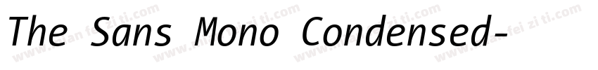 The Sans Mono Condensed字体转换